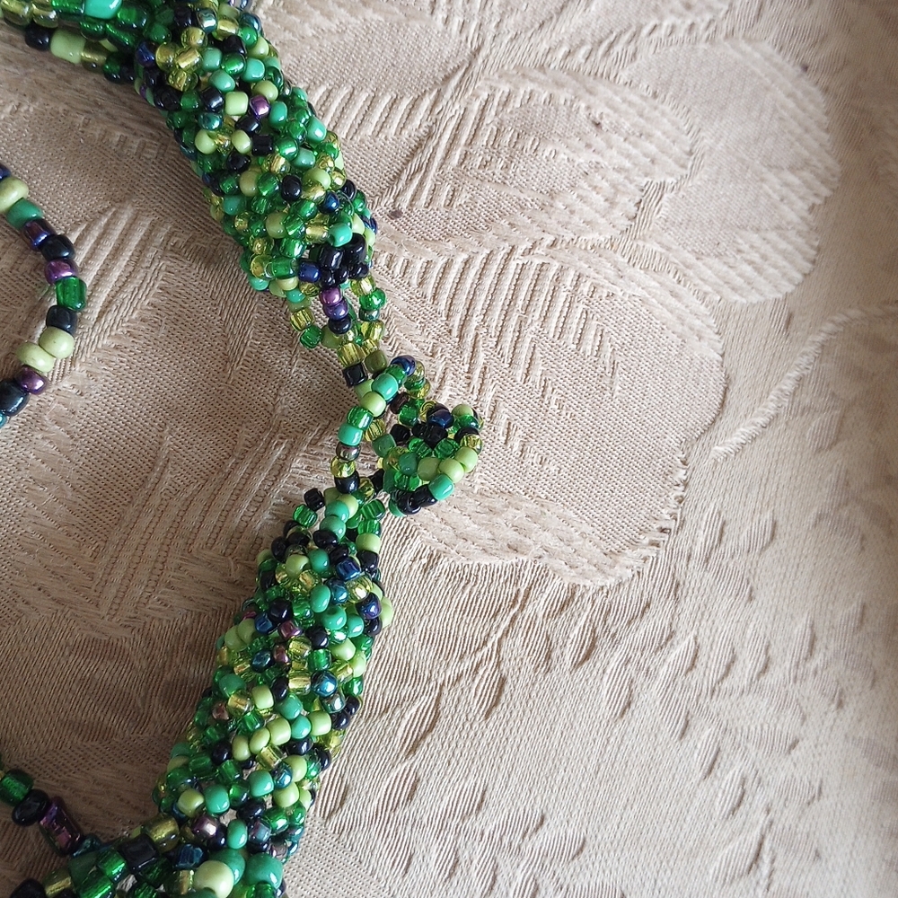 Multi Rope Handmade Beaded Necklace